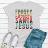 Dance Like Frosty  Shine Like Rudolph  Give Like Santa Love Like Jesus, Premium Cotton Unisex Shirt, Plus Size Available 2x, 3x, 4x, Holiday