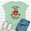 I Just Want To Drink Tea And Watch Christmas Movies All Day, Tea Lover Gift, Christmas, Premium Unisex Tee, 2x, 3x, 4x, Plus Size Available