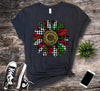 Beautiful Christmas Sunflower, Red And Green Plaid Sunflower, Premium Tee, Super Soft Unisex Tee Shirt, Plus Size Available 2x, 3x, 4x