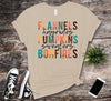 Flannels Hayrides Pumpkins Sweaters Bonfires, Premium Cotton Unisex, Size 2x Holiday, 3x Holiday, 4x Holiday Plus Size Available