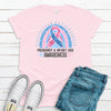 Pregnancy And Infant Loss Awareness, End Infant Mortality, Pink And Blue Ribbon, Premium Soft Unisex Shirt, Plus Sizes Available 2x, 3x, 4x