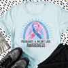 Pregnancy And Infant Loss Awareness, End Infant Mortality, Pink And Blue Ribbon, Premium Soft Unisex Shirt, Plus Sizes Available 2x, 3x, 4x