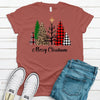 Super Cute Buffalo Plaid Bare Tree And Leopard Trees,  Premium Soft Unisex Shirt, Plus Size Available 2x Holiday, 3x Holiday, 4x Holiday