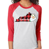 Buffalo Plaid State With Cute Gnome, Kentucky, Christmas State Raglan, Gnome Raglan, Premium Soft Raglan, Plus Sizes Available