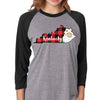 Buffalo Plaid State With Cute Gnome, Kentucky, Christmas State Raglan, Gnome Raglan, Premium Soft Raglan, Plus Sizes Available