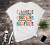 Flannels Hayrides Pumpkins Sweaters Bonfires, Premium Cotton Unisex, Size 2x Holiday, 3x Holiday, 4x Holiday Plus Size Available