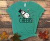 Cute Snowman Drinking, Snowman Cheers, Wine Drinker, Premium Soft Unisex Tee, 2x Winter, 3x Winter, 4x Winter, Plus Sizes Available