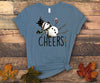 Cute Snowman Drinking, Snowman Cheers, Wine Drinker, Premium Soft Unisex Tee, 2x Winter, 3x Winter, 4x Winter, Plus Sizes Available