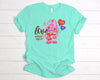 Love More Worry Less, Cute Pink Gnome, Valentine's Day, Premium Unisex, Plus Size 2x Valentine, 3x Valentine, 4x Valentine