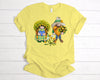 Cute Dandelion Loving Gnomes, Flower Gnomes, Spring Gnomes, Premium Soft Unisex Tee, 2x Gnomes, 3x Gnomes, 4x Gnomes, Plus Sizes Available