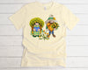 Cute Dandelion Loving Gnomes, Flower Gnomes, Spring Gnomes, Premium Soft Unisex Tee, 2x Gnomes, 3x Gnomes, 4x Gnomes, Plus Sizes Available