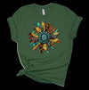 Western Turquoise Sunflower, Leopard And Turquoise Sunflower, Premium Soft Unisex Tee, Plus Size 2x, 3x, 4x, Plus Sizes Available