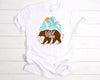 Wild And Free, Bear Tee, Mountains, Camper Shirt, Premium Unisex Tee, Plus Size 2x, 3x, 4x, Camping Shirt, Camp Life Shirt