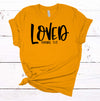 Loved, Romans 5:8, Christian Tee Shirt, Premium Cotton Unisex Tee, Plus Sizes Available, 2x Christian, 3x Christian, 4x Christian