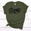 Strong, Joshua 1:9, Christian Tee Shirt, Premium Cotton Unisex Tee, Plus Sizes Available, 2x Christian, 3x Christian, 4x Christian