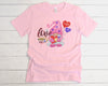 Love More Worry Less, Cute Pink Gnome, Valentine's Day, Premium Unisex, Plus Size 2x Valentine, 3x Valentine, 4x Valentine