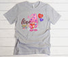 Love More Worry Less, Cute Pink Gnome, Valentine's Day, Premium Unisex, Plus Size 2x Valentine, 3x Valentine, 4x Valentine