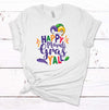 Happy Mardi Gras Y'all, Mardi Gras Tee Shirt, King Cake, Premium Unisex Tee, Plus Size 2x, 3x, 4x Available