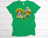 Cute Dandelion Loving Gnomes, Flower Gnomes, Spring Gnomes, Premium Soft Unisex Tee, 2x Gnomes, 3x Gnomes, 4x Gnomes, Plus Sizes Available