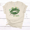 I'm Not Irish But Kiss Me Anyway, Green Lips, Funny St Patrick's Day Shirt, Premium Soft Unisex Tee, Plus Size 2x, 3x, 4x Available