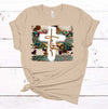 Christian Tee, Faith Cross, Western Cross Christian, Religious Tee Shirt, Premium Soft Unisex Tee, Plus Size 2x, 3x, 4x,