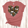 Western Heart, Cow Print, Cow Skull, Rustic Heart, Cow Print Heart, Premium Unisex, Plus Size 2x, 3x, 4x Available