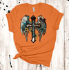 Pretty Western Faith Wings, Western Wings Cross, Sunflowers Cross, Premium Soft Unisex, Plus Size 2x, 3x, 4x Available