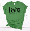 Loved, Romans 5:8, Christian Tee Shirt, Premium Cotton Unisex Tee, Plus Sizes Available, 2x Christian, 3x Christian, 4x Christian