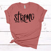 Strong, Joshua 1:9, Christian Tee Shirt, Premium Cotton Unisex Tee, Plus Sizes Available, 2x Christian, 3x Christian, 4x Christian