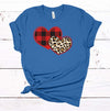 Buffalo Plaid And Leopard Hearts, Valentine Shirt, Premium Soft Tee, 2x, 3x, 4x, Valentine Day Tee, Plus Sizes Available