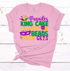 Mardi Gras Shirt, Parades, King Cake, Crawfish, Beads, Mardi Gras, Premium Soft Unisex Tee, Plus Size 2x, 3x, 4x Available