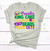 Mardi Gras Shirt, Parades, King Cake, Crawfish, Beads, Mardi Gras, Premium Soft Unisex Tee, Plus Size 2x, 3x, 4x Available