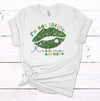 I'm Not Irish But Kiss Me Anyway, Green Lips, Funny St Patrick's Day Shirt, Premium Soft Unisex Tee, Plus Size 2x, 3x, 4x Available