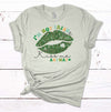 I'm Not Irish But Kiss Me Anyway, Green Lips, Funny St Patrick's Day Shirt, Premium Soft Unisex Tee, Plus Size 2x, 3x, 4x Available