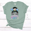 April Girl, Messy Bun, April Birth Month, April Birthday, Messy Bun Mom Shirt, Premium Soft Unisex Tee, Plus Size 2x, 3x, 4x,