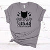 Sorry I'm Late My Cat Was Sitting On Me, Cat Lover, Cat Mom, Cat Tee Shirt, Premium Soft Unisex Tee, Plus Size 2x, 3x, 4x Available