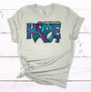 Hope, Suicide Prevention Awareness, Purple Teal Ribbon, Mental Health Matters, Premium Cotton Unisex Tee, Plus Size 2x, 3x, 4x Available