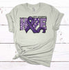 Hope, Lupus Awareness, Lupus Support, Autoimmune Disease, Purple Ribbon, Premium Soft Unisex Shirt, Plus Sizes Available