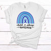 Child Abuse Rainbow, Blue Ribbon, Child Abuse Awareness, Fight Child Abuse, Premium Soft Unisex Shirt, Plus Sizes Available 2x, 3x, 4x