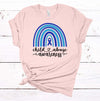 Child Abuse Rainbow, Blue Ribbon, Child Abuse Awareness, Fight Child Abuse, Premium Soft Unisex Shirt, Plus Sizes Available 2x, 3x, 4x