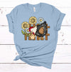 Hen And Chicken, Sunflowers, Chicken Lover, Premium Cotton Unisex, Plus Sizes Available 2x, 3x, 4x, Christmas Holiday