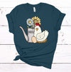 Cute Watering Can, Hen And Egg , Sunflowers, Chicken Lover, Premium Cotton Unisex, Plus Sizes Available 2x, 3x, 4x, Christmas Holiday