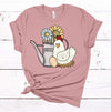 Cute Watering Can, Hen And Egg , Sunflowers, Chicken Lover, Premium Cotton Unisex, Plus Sizes Available 2x, 3x, 4x, Christmas Holiday