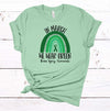 In March We Wear Green, Brain Injury Awareness, Green Rainbow, Green Ribbon, Premium Cotton Unisex Tee, Plus Size 2x, 3x, 4x Available