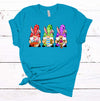 Easter Shirt, Three Easter Gnomes, Easter Basket, Cross, Bunny Gnomes, Premium Unisex Tee, Plus Sizes Available, 2x, 3x, 4x Sizes