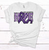 Hope, Lupus Awareness, Lupus Support, Autoimmune Disease, Purple Ribbon, Premium Soft Unisex Shirt, Plus Sizes Available