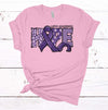 Hope, Lupus Awareness, Lupus Support, Autoimmune Disease, Purple Ribbon, Premium Soft Unisex Shirt, Plus Sizes Available