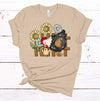 Hen And Chicken, Sunflowers, Chicken Lover, Premium Cotton Unisex, Plus Sizes Available 2x, 3x, 4x, Christmas Holiday