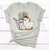 Cute Watering Can, Hen And Egg , Sunflowers, Chicken Lover, Premium Cotton Unisex, Plus Sizes Available 2x, 3x, 4x, Christmas Holiday