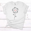 Cute Baseball Flower, Baseball Mom, Baseball Grandma, Baseball Aunt, Premium Soft Unisex Tee, 2x, 3x, 4x, Plus Sizes Available